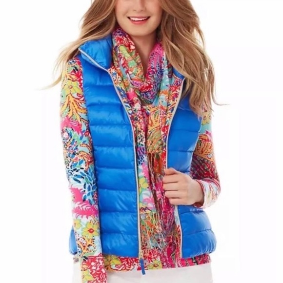 Lilly Pulitzer Jackets & Blazers - Lilly Pulitzer Allie lightweight Packable Down Brewster Blue Vest